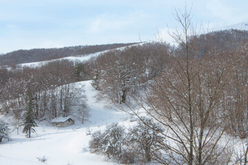 snowy mountain landscape