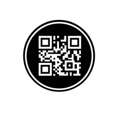 QR code icon isolated on white background. Scanning qarcode. vector