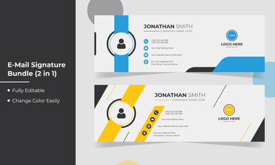 Minimal Looking Corporate Email Signature Template Bundle 