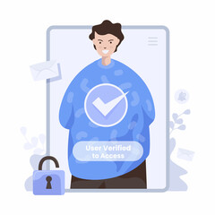 User profile verified to access illustration design
