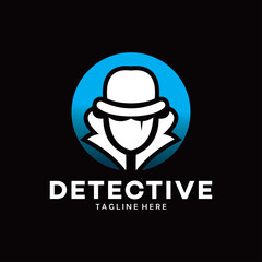 detective logo with hat