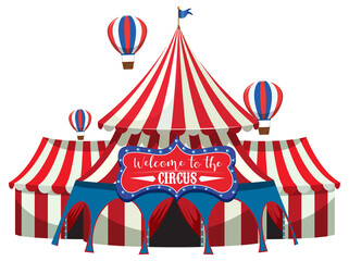 Circus dome on white background