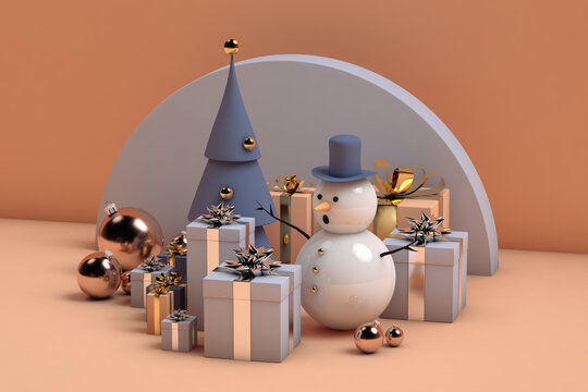 Christmas tree surrounded by gifts