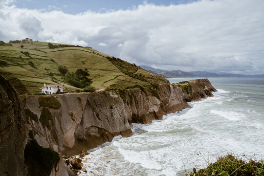 San Telmo hermitage in Zumaya on top of cliff
