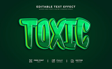Toxic Editable Text Effect