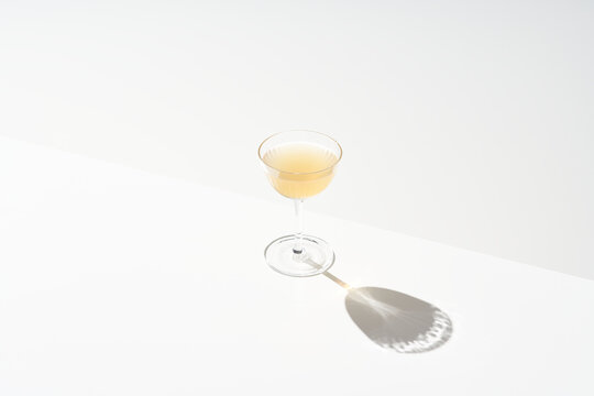 Glass of sidecar cocktail