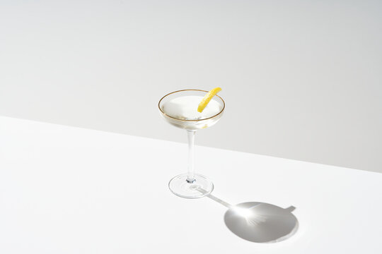 Vesper cocktail in glass goblet