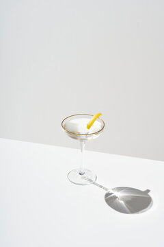 Glass of a vesper cocktail