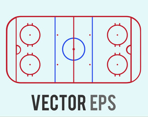 Naklejka premium vector blank ice hockey court planning board for team coach