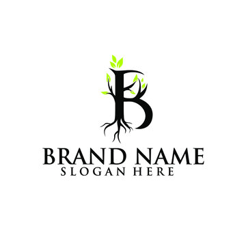 B letter tree ornament logo