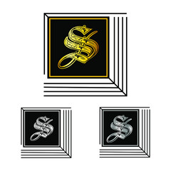 letter S logo. minimal design concept, font logo design.