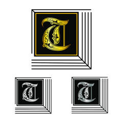 letter T or C  logo. minimal design concept, font logo design.