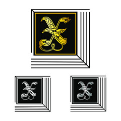 letter X logo. minimal design concept, font logo design.