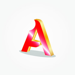 letter A logo. minimal design concept, font logo design.