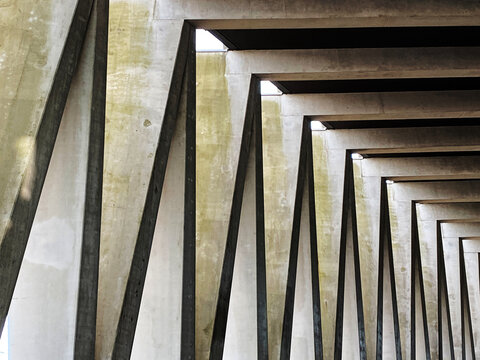 moldy concrete pillars 