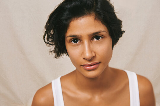 Woman without makeup