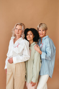 Portrait of women supporting each other.