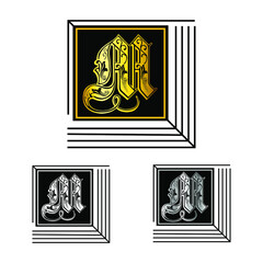 letter M logo. minimal design concept, font logo design.