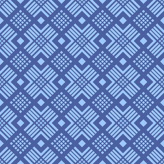 Japanese Diamond Plaid Vector Seamless Pattern