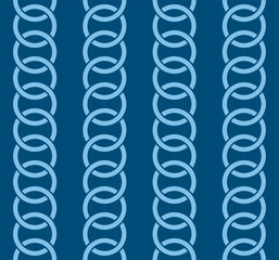 Fototapeta na wymiar Japanese Ring Chain Vector Seamless Pattern