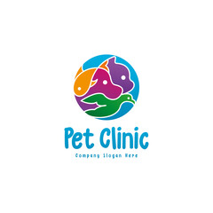 Pet clinic logo design. Vector