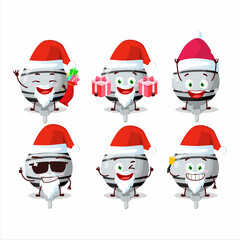 Santa Claus emoticons with white lolipop wrapped cartoon character
