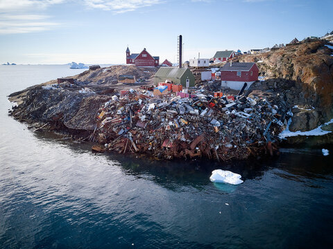 Arctic waste dump, environmental issues, Greenland