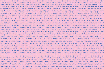 Irregular hand drawn blue spots on a pink background