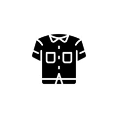 shirt icon designed in solid black style and glyph style in fashion and accessories icon category