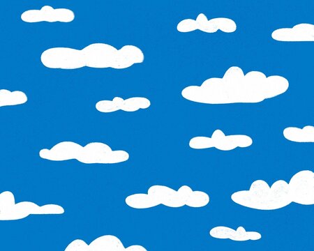 Blue sky and white clouds illustration