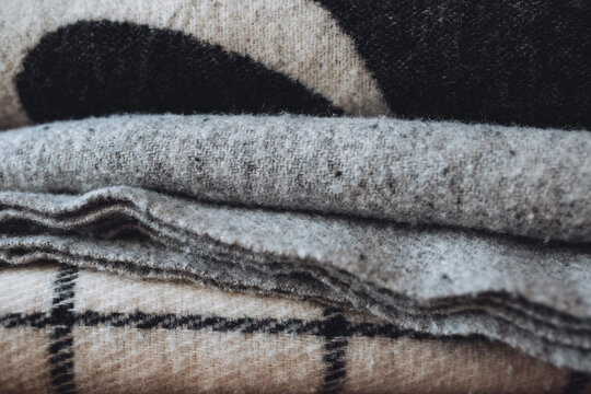 Close up  Of Wool Blankets