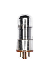 vitage transmission vacuum tube isolated on the white background