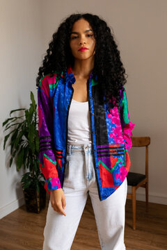 Latin woman with vintage fashion