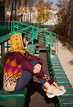 Stylish woman outdoor