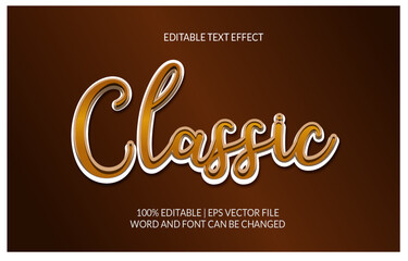 classic golden brown text effect