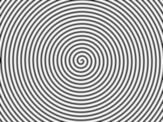 Fototapeta na wymiar Blur image of black and white circle- Mind bending hypnosis zoom effect