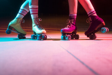sync rollerskating dance