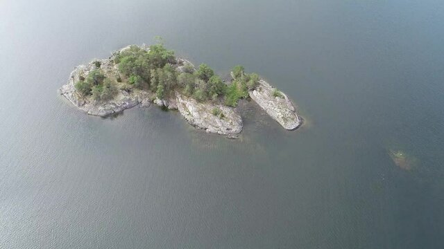 Swedish landscape by drone in summer 