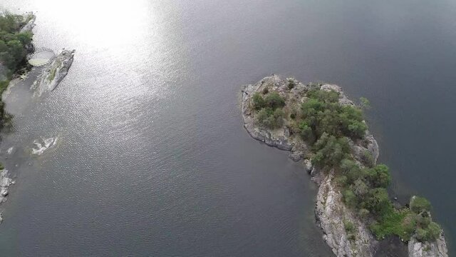 Swedish landscape by drone in summer 