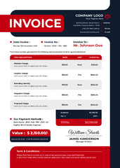 Business Tax Advisor Invoice