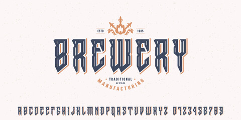 Decorative sans serif font in viking style