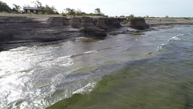 Swedish landscape by drone in summer 