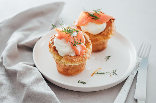 Yorkshire pudding with lox