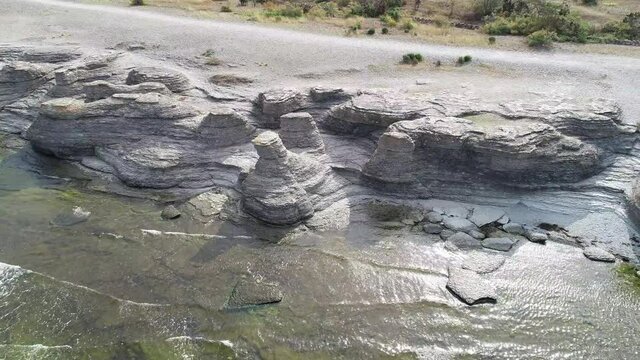 Swedish landscape by drone in summer 