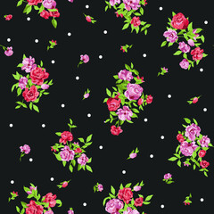 Obraz na płótnie Canvas seamless floral pattern