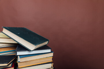 lots of educational books to read in the university library as a background
