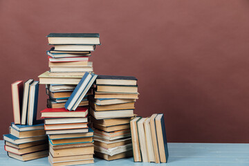 lots of educational books to read in the university library as a background