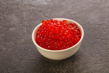Luxury delicous red salmon caviar