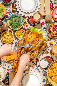 Cutting Thanksgiving Turkey 