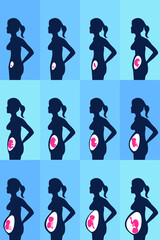 Stages of Prenatal Development vector